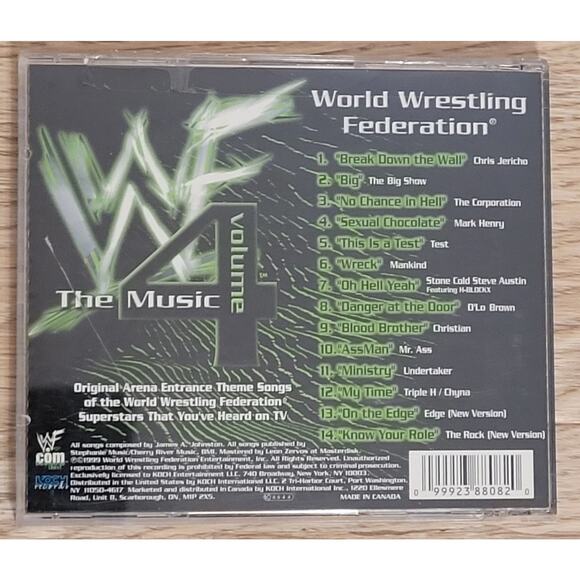 World Wrestling Federation: The Music, Vol. 4 CD Pre-owned Untested WWE AEW MLW - Picture 2 of 5